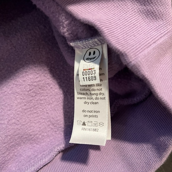 Drew House Lavender Mascot Oversized Hoodie Heavy Fleece XS Lavender purple - Picture 7 of 9
